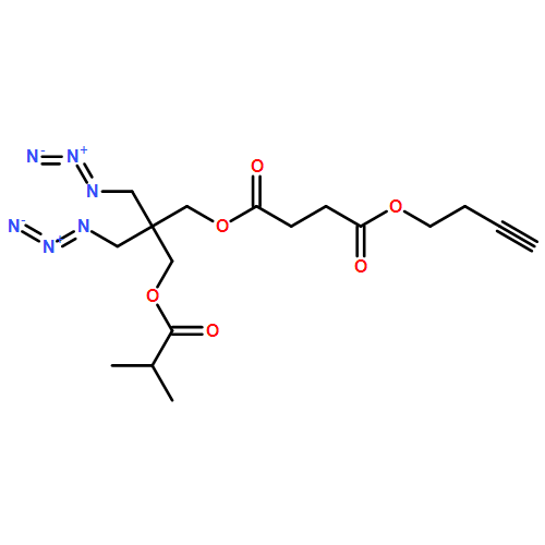 Butanedioic acid, 1-[3-azido-2-(azidomethyl)-2-[(2-methyl-1-oxopropoxy)methyl]propyl] 4-(3-butyn-1-yl) ester