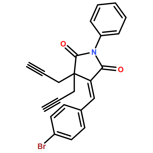 2,5-Pyrrolidinedione, 4-[(4-bromophenyl)methylene]-1-phenyl-3,3-di-2-propyn-1-yl-, (4E)-