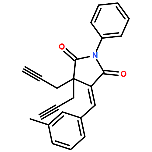 2,5-Pyrrolidinedione, 4-[(3-methylphenyl)methylene]-1-phenyl-3,3-di-2-propyn-1-yl-, (4E)-