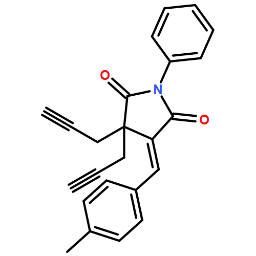 2,5-Pyrrolidinedione, 4-[(4-methylphenyl)methylene]-1-phenyl-3,3-di-2-propyn-1-yl-, (4E)-