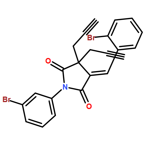 2,5-Pyrrolidinedione, 1-(3-bromophenyl)-4-[(2-bromophenyl)methylene]-3,3-di-2-propyn-1-yl-, (4E)-