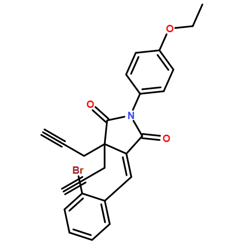 2,5-Pyrrolidinedione, 4-[(2-bromophenyl)methylene]-1-(4-ethoxyphenyl)-3,3-di-2-propyn-1-yl-, (4E)-