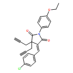 2,5-Pyrrolidinedione, 4-[(4-chlorophenyl)methylene]-1-(4-ethoxyphenyl)-3,3-di-2-propyn-1-yl-, (4E)-