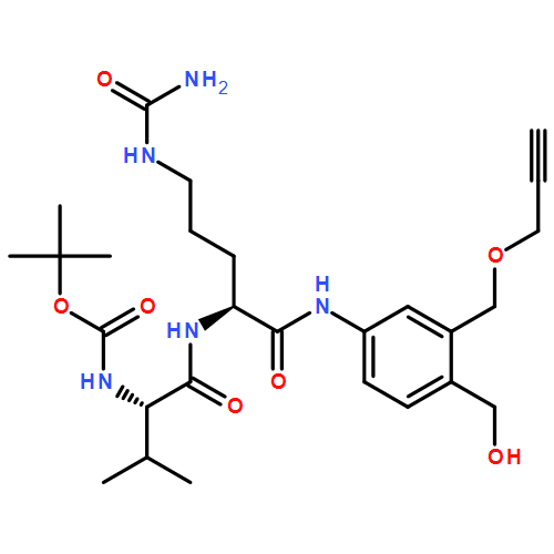 L-Ornithinamide, N-[(1,1-dimethylethoxy)carbonyl]-L-valyl-N5-(aminocarbonyl)-N-[4-(hydroxymethyl)-3-[(2-propyn-1-yloxy)methyl]phenyl]-