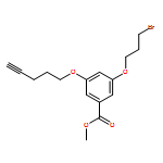 Benzoic acid, 3-(3-bromopropoxy)-5-(4-pentyn-1-yloxy)-, methyl ester