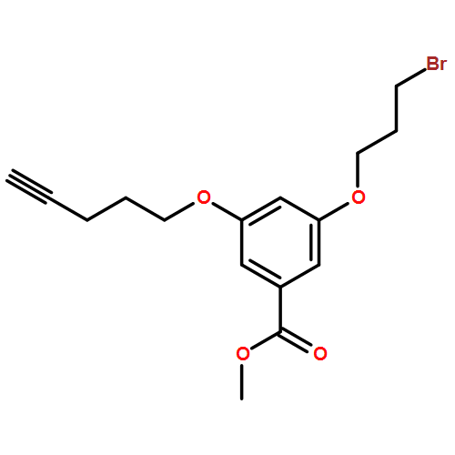 Benzoic acid, 3-(3-bromopropoxy)-5-(4-pentyn-1-yloxy)-, methyl ester