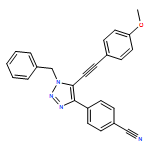 Benzonitrile, 4-[5-[2-(4-methoxyphenyl)ethynyl]-1-(phenylmethyl)-1H-1,2,3-triazol-4-yl]-