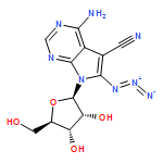 7H-Pyrrolo[2,3-d]pyrimidine-5-carbonitrile, 4-amino-6-azido-7-β-D-ribofuranosyl-