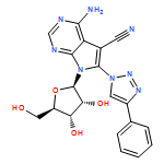 7H-Pyrrolo[2,3-d]pyrimidine-5-carbonitrile, 4-amino-6-(4-phenyl-1H-1,2,3-triazol-1-yl)-7-β-D-ribofuranosyl-