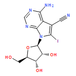 7H-Pyrrolo[2,3-d]pyrimidine-5-carbonitrile, 4-amino-6-iodo-7-β-D-ribofuranosyl-