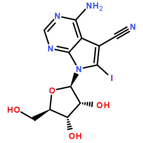 7H-Pyrrolo[2,3-d]pyrimidine-5-carbonitrile, 4-amino-6-iodo-7-β-D-ribofuranosyl-