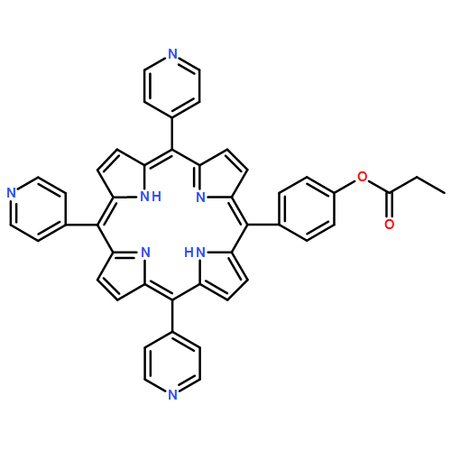 Phenol, 4-(10,15,20-tri-4-pyridinyl-21H,23H-porphin-5-yl)-, 1-propanoate