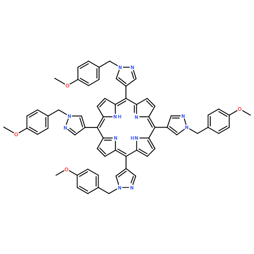 21H,23H-Porphine, 5,10,15,20-tetrakis[1-[(4-methoxyphenyl)methyl]-1H-pyrazol-4-yl]-