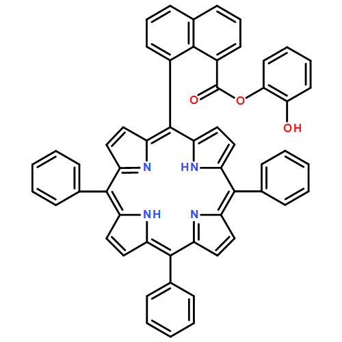 1-Naphthalenecarboxylic acid, 8-(10,15,20-triphenyl-21H,23H-porphin-5-yl)-, 2-hydroxyphenyl ester