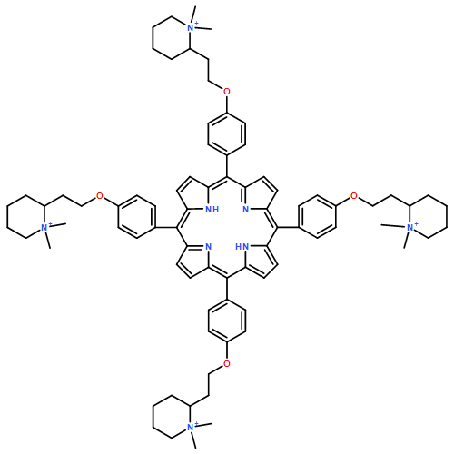 Piperidinium, 2,2',2'',2'''-[21H,23H-porphine-5,10,15,20-tetrayltetrakis(4,1-phenyleneoxy-2,1-ethanediyl)]tetrakis[1,1-dimethyl-