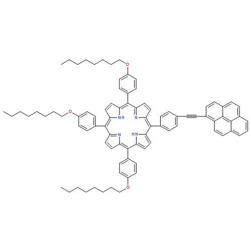 21H,23H-Porphine, 5,10,15-tris[4-(octyloxy)phenyl]-20-[4-[2-(1-pyrenyl)ethynyl]phenyl]-