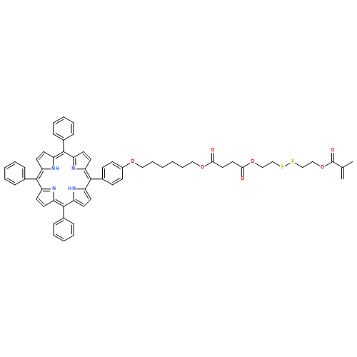 Butanedioic acid, 1-[2-[[2-[(2-methyl-1-oxo-2-propen-1-yl)oxy]ethyl]dithio]ethyl] 4-[6-[4-(10,15,20-triphenyl-21H,23H-porphin-5-yl)phenoxy]hexyl] ester