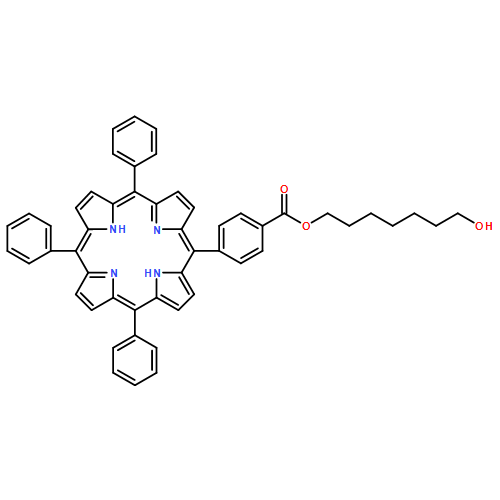 Benzoic acid, 4-(10,15,20-triphenyl-21H,23H-porphin-5-yl)-, 7-hydroxyheptyl ester