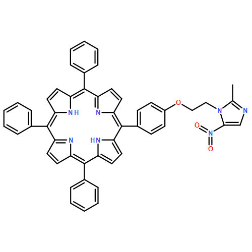 21H,23H-Porphine, 5-[4-[2-(2-methyl-5-nitro-1H-imidazol-1-yl)ethoxy]phenyl]-10,15,20-triphenyl-