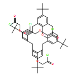 Acetyl chloride, 2,2',2'',2'''-[[5,11,17,23-tetrakis(1,1-dimethylethyl)pentacyclo[19.3.1.13,7.19,13.115,19]octacosa-1(25),3,5,7(28),9,11,13(27),15,17,19(26),21,23-dodecaene-25,26,27,28-tetrayl]tetrakis(oxy)]tetrakis-