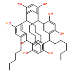 Pentacyclo[19.3.1.13,7.19,13.115,19]octacosa-1(25),3,5,7(28),9,11,13(27),15,17,19(26),21,23-dodecaene-4,6,10,12,16,18,22,24-octol, 2,8,14,20-tetrahexyl-