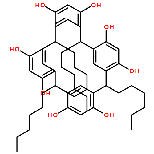 Pentacyclo[19.3.1.13,7.19,13.115,19]octacosa-1(25),3,5,7(28),9,11,13(27),15,17,19(26),21,23-dodecaene-4,6,10,12,16,18,22,24-octol, 2,8,14,20-tetrahexyl-