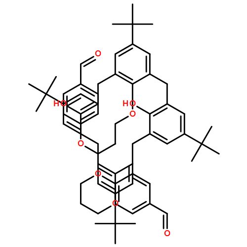 Benzaldehyde, 4,4'-[[5,11,17,23-tetrakis(1,1-dimethylethyl)-26,28-dihydroxypentacyclo[19.3.1.13,7.19,13.115,19]octacosa-1(25),3,5,7(28),9,11,13(27),15,17,19(26),21,23-dodecaene-25,27-diyl]bis(oxy-3,1-propanediyloxy)]bis-