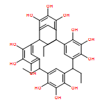 Pentacyclo[19.3.1.13,7.19,13.115,19]octacosa-1(25),3,5,7(28),9,11,13(27),15,17,19(26),21,23-dodecaene-4,5,6,10,11,12,16,17,18,22,23,24-dodecol, 2,8,14,20-tetraethyl-