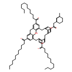 1-Dodecanone, 1,1',1'',1'''-(25,26,27,28-tetrahydroxypentacyclo[19.3.1.13,7.19,13.115,19]octacosa-1(25),3,5,7(28),9,11,13(27),15,17,19(26),21,23-dodecaene-5,11,17,23-tetrayl)tetrakis-