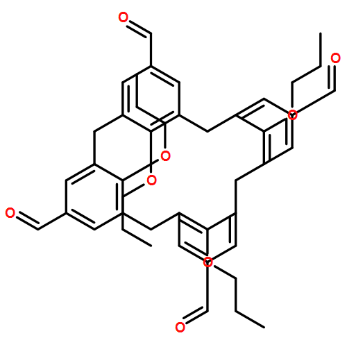 Pentacyclo[19.3.1.13,7.19,13.115,19]octacosa-1(25),3,5,7(28),9,11,13(27),15,17,19(26),21,23-dodecaene-5,11,17,23-tetracarboxaldehyde, 25,26,27,28-tetrapropoxy-