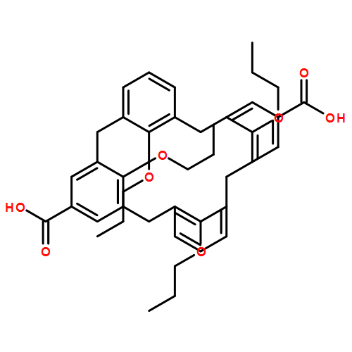 Pentacyclo[19.3.1.13,7.19,13.115,19]octacosa-1(25),3,5,7(28),9,11,13(27),15,17,19(26),21,23-dodecaene-5,17-dicarboxylic acid, 25,26,27,28-tetrapropoxy-