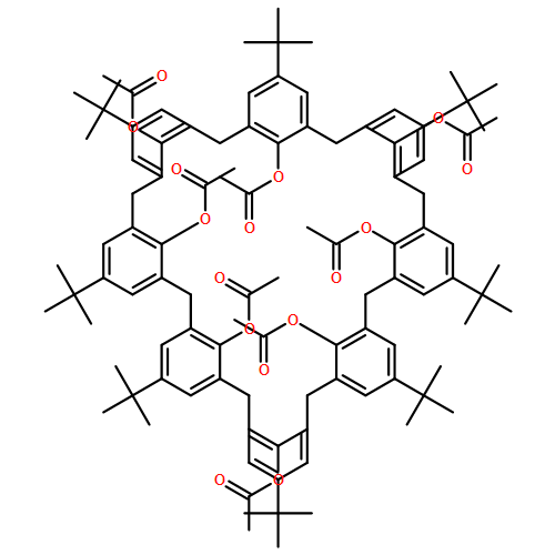 Nonacyclo[43.3.1.13,7.19,13.115,19.121,25.127,31.133,37.139,43]hexapentaconta-1(49),3,5,7(56),9,11,13(55),15,17,19(54),21,23,25(53),27,29,31(52),33,35,37(51),39,41,43(50),45,47-tetracosaene-49,50,51,52,53,54,55,56-octol, 5,11,17,23,29,35,41,47-octakis(1,1-dimethylethyl)-, 49,50,51,52,53,54,55,56-octaacetate