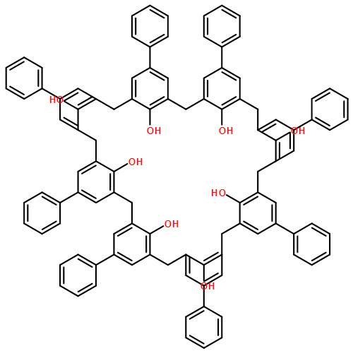 Nonacyclo[43.3.1.13,7.19,13.115,19.121,25.127,31.133,37.139,43]hexapentaconta-1(49),3,5,7(56),9,11,13(55),15,17,19(54),21,23,25(53),27,29,31(52),33,35,37(51),39,41,43(50),45,47-tetracosaene-49,50,51,52,53,54,55,56-octol, 5,11,17,23,29,35,41,47-octaphenyl-