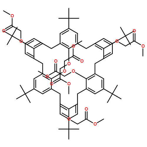 Acetic acid, 2,2',2'',2''',2'''',2'''''-[[5,11,17,23,29,35-hexakis(1,1-dimethylethyl)heptacyclo[31.3.1.13,7.19,13.115,19.121,25.127,31]dotetraconta-1(37),3,5,7(42),9,11,13(41),15,17,19(40),21,23,25(39),27,29,31(38),33,35-octadecaene-37,38,39,40,41,42-hexayl]hexakis(oxy)]hexakis-, 1,1',1'',1''',1'''',1'''''-hexamethyl ester