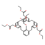 Acetic acid, 2,2',2'',2'''-[pentacyclo[19.3.1.13,7.19,13.115,19]octacosa-1(25),3,5,7(28),9,11,13(27),15,17,19(26),21,23-dodecaene-25,26,27,28-tetrayltetrakis(oxy)]tetrakis-, 1,1',1'',1'''-tetraethyl ester