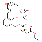 Acetic acid, 2-[(26,27,28-trihydroxypentacyclo[19.3.1.13,7.19,13.115,19]octacosa-1(25),3,5,7(28),9,11,13(27),15,17,19(26),21,23-dodecaen-25-yl)oxy]-, ethyl ester