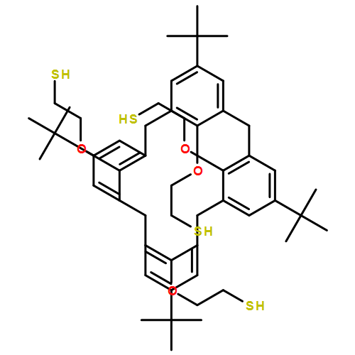 Ethanethiol, 2,2',2'',2'''-[[5,11,17,23-tetrakis(1,1-dimethylethyl)pentacyclo[19.3.1.13,7.19,13.115,19]octacosa-1(25),3,5,7(28),9,11,13(27),15,17,19(26),21,23-dodecaene-25,26,27,28-tetrayl]tetrakis(oxy)]tetrakis-