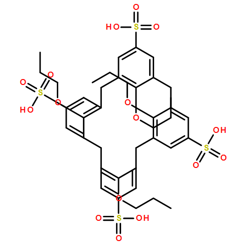 Pentacyclo[19.3.1.13,7.19,13.115,19]octacosa-1(25),3,5,7(28),9,11,13(27),15,17,19(26),21,23-dodecaene-5,11,17,23-tetrasulfonic acid, 25,26,27,28-tetrapropoxy-