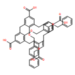 Pentacyclo[19.3.1.13,7.19,13.115,19]octacosa-1(25),3,5,7(28),9,11,13(27),15,17,19(26),21,23-dodecaene-5,11,17,23-tetracarboxylic acid, 25,26,27,28-tetrakis(phenylmethoxy)-