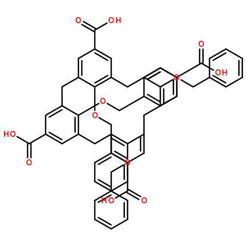 Pentacyclo[19.3.1.13,7.19,13.115,19]octacosa-1(25),3,5,7(28),9,11,13(27),15,17,19(26),21,23-dodecaene-5,11,17,23-tetracarboxylic acid, 25,26,27,28-tetrakis(phenylmethoxy)-