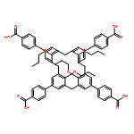 Benzoic acid, 4,4',4'',4'''-(25,26,27,28-tetrapropoxypentacyclo[19.3.1.13,7.19,13.115,19]octacosa-1(25),3,5,7(28),9,11,13(27),15,17,19(26),21,23-dodecaene-5,11,17,23-tetrayl)tetrakis-