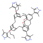 1H-Pyrazole, 4,4',4'',4'''-(25,26,27,28-tetrapropoxypentacyclo[19.3.1.13,7.19,13.115,19]octacosa-1(25),3,5,7(28),9,11,13(27),15,17,19(26),21,23-dodecaene-5,11,17,23-tetrayl)tetrakis[3,5-dimethyl-