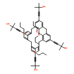 3-Butyn-2-ol, 4,4',4'',4'''-(25,26,27,28-tetrapropoxypentacyclo[19.3.1.13,7.19,13.115,19]octacosa-1(25),3,5,7(28),9,11,13(27),15,17,19(26),21,23-dodecaene-5,11,17,23-tetrayl)tetrakis[2-methyl- (9CI)