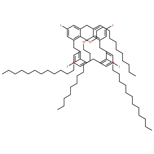 Pentacyclo[19.3.1.13,7.19,13.115,19]octacosa-1(25),3,5,7(28),9,11,13(27),15,17,19(26),21,23-dodecaene, 25,26,27,28-tetrakis(dodecyloxy)-5,11,17,23-tetraiodo-