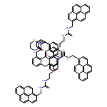 Urea, N,N'',N'''',N''''''-[pentacyclo[19.3.1.13,7.19,13.115,19]octacosa-1(25),3,5,7(28),9,11,13(27),15,17,19(26),21,23-dodecaene-25,26,27,28-tetrayltetrakis(oxy-2,1-ethanediyl)]tetrakis[N'-(1-pyrenylmethyl)- (9CI)