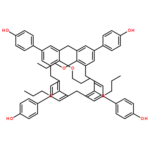 Phenol, 4,4',4'',4'''-(25,26,27,28-tetrapropoxypentacyclo[19.3.1.13,7.19,13.115,19]octacosa-1(25),3,5,7(28),9,11,13(27),15,17,19(26),21,23-dodecaene-5,11,17,23-tetrayl)tetrakis-