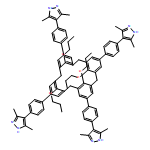 1H-Pyrazole, 4,4',4'',4'''-[(25,26,27,28-tetrapropoxypentacyclo[19.3.1.13,7.19,13.115,19]octacosa-1(25),3,5,7(28),9,11,13(27),15,17,19(26),21,23-dodecaene-5,11,17,23-tetrayl)tetra-4,1-phenylene]tetrakis[3,5-dimethyl-