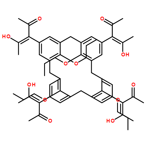 3-Penten-2-one, 3,3',3'',3'''-(25,26,27,28-tetrapropoxypentacyclo[19.3.1.13,7.19,13.115,19]octacosa-1(25),3,5,7(28),9,11,13(27),15,17,19(26),21,23-dodecaene-5,11,17,23-tetrayl)tetrakis[4-hydroxy-