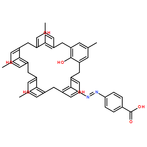 Benzoic acid, 4-[2-(31,32,33,34,35-pentahydroxy-11,17,23,29-tetramethylhexacyclo[25.3.1.13,7.19,13.115,19.121,25]pentatriaconta-1(31),3,5,7(35),9,11,13(34),15,17,19(33),21,23,25(32),27,29-pentadecaen-5-yl)diazenyl]-