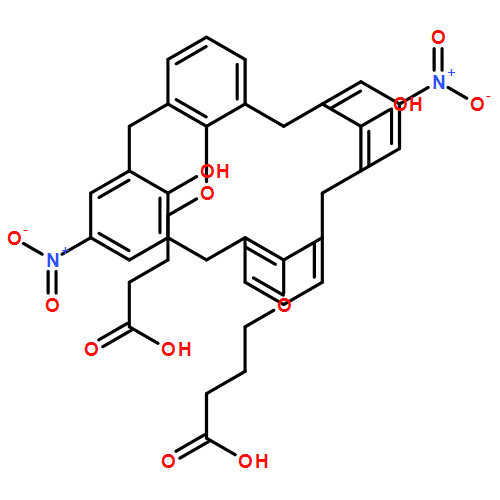 Butanoic acid, 4,4'-[(26,28-dihydroxy-5,17-dinitropentacyclo[19.3.1.13,7.19,13.115,19]octacosa-1(25),3,5,7(28),9,11,13(27),15,17,19(26),21,23-dodecaene-25,27-diyl)bis(oxy)]bis-